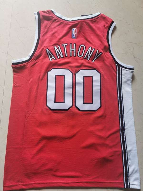 Portland Trail Blazers Red #00 ANTHONY Classics Basketball Jersey (Stitched)