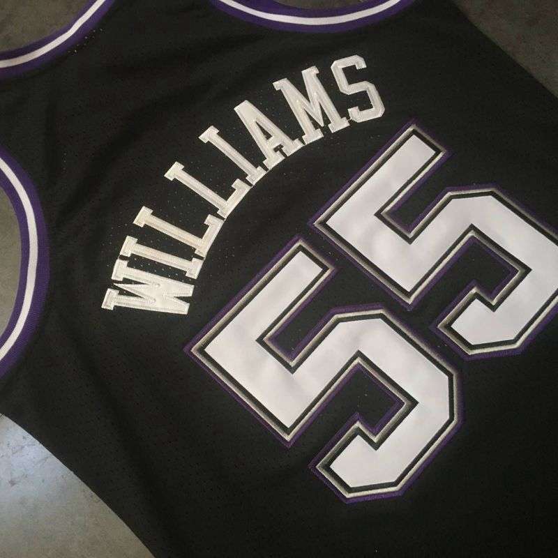 Sacramento Kings 1998/99 Black #55 WILLIAMS Classics Basketball Jersey (Closely Stitched)