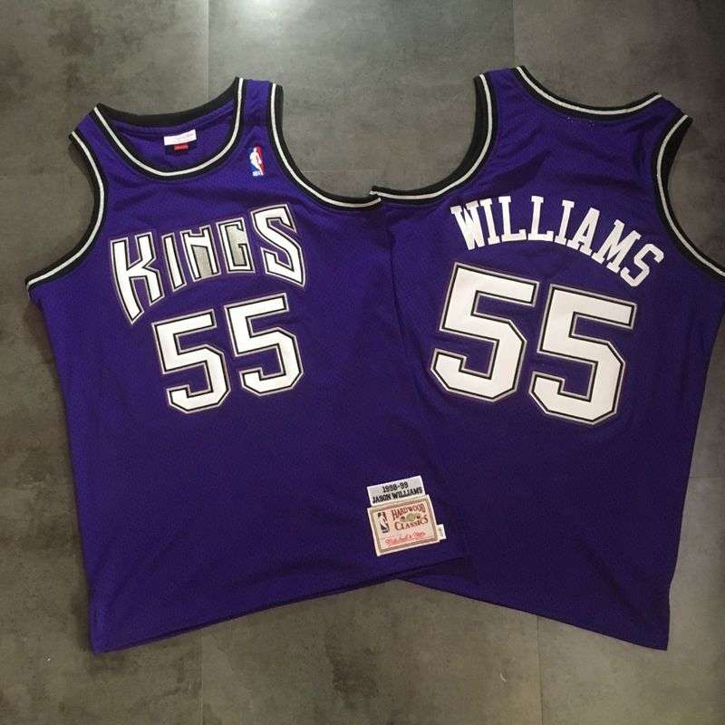 Sacramento Kings 1998/99 Purple #55 WILLIAMS Classics Basketball Jersey (Closely Stitched)