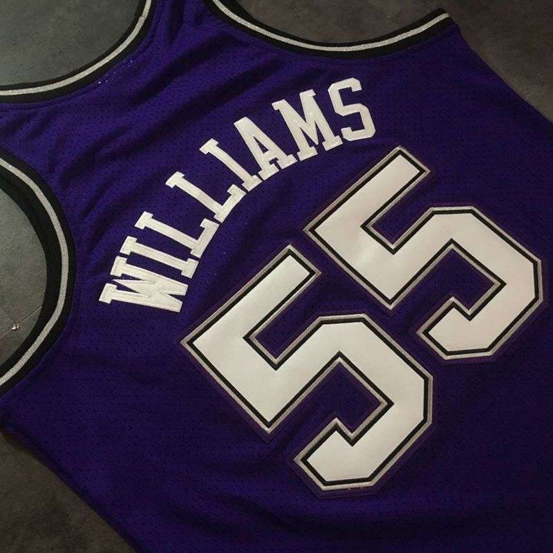 Sacramento Kings 1998/99 Purple #55 WILLIAMS Classics Basketball Jersey (Closely Stitched)