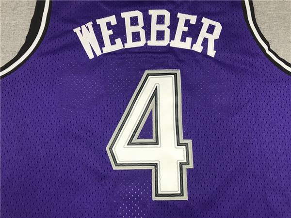 Sacramento Kings 1998/99 Purple #4 WEBBER Classics Basketball Jersey (Stitched)