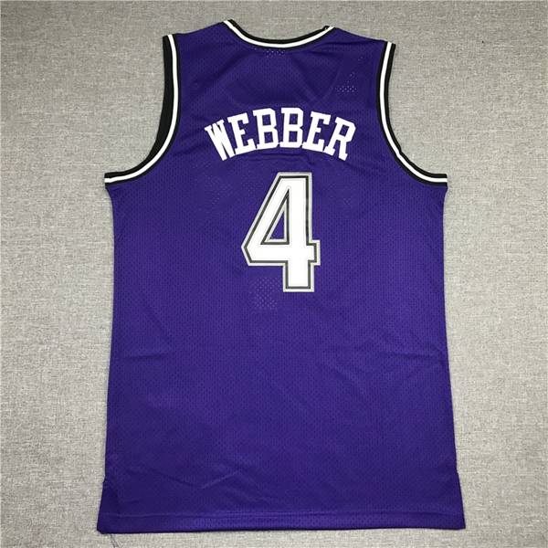 Sacramento Kings 1998/99 Purple #4 WEBBER Classics Basketball Jersey (Stitched)