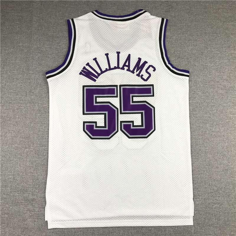 Sacramento Kings 1998/99 White #55 WILLIAMS Classics Basketball Jersey (Stitched)
