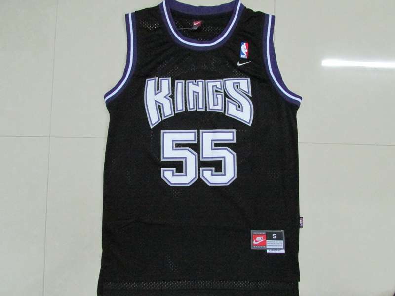 Sacramento Kings Black #55 WILLIAMS Classics Basketball Jersey (Stitched)