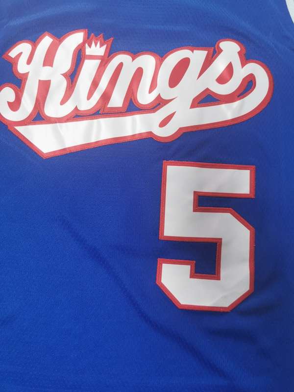 Sacramento Kings Blue #5 FOX Classics Basketball Jersey (Stitched)