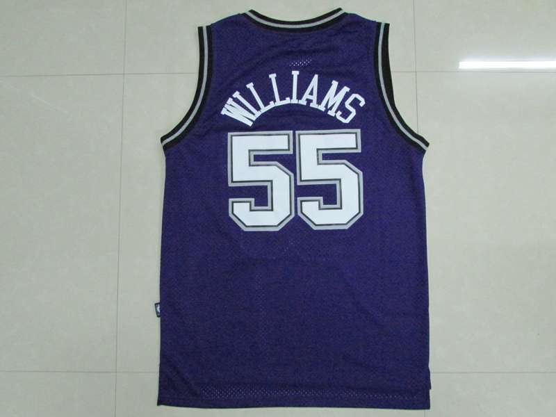 Sacramento Kings Purple #55 WILLIAMS Classics Basketball Jersey (Stitched)