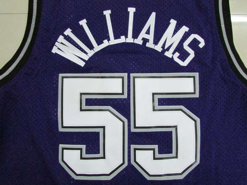 Sacramento Kings Purple #55 WILLIAMS Classics Basketball Jersey (Stitched)