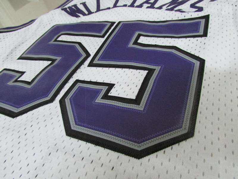 Sacramento Kings White #55 WILLIAMS Classics Basketball Jersey (Stitched)