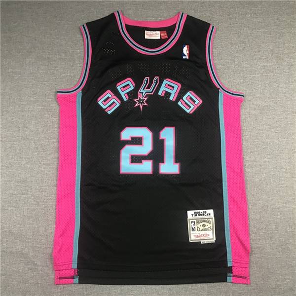 San Antonio Spurs 1998/99 Black #21 DUNCAN Classics Basketball Jersey (Stitched)