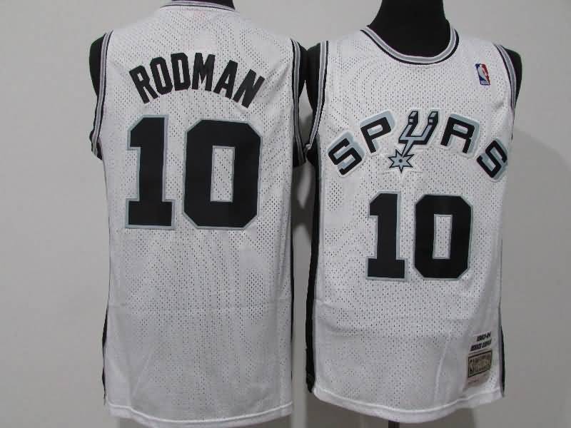 San Antonio Spurs 1983/84 White #10 RODMAN Classics Basketball Jersey (Stitched)