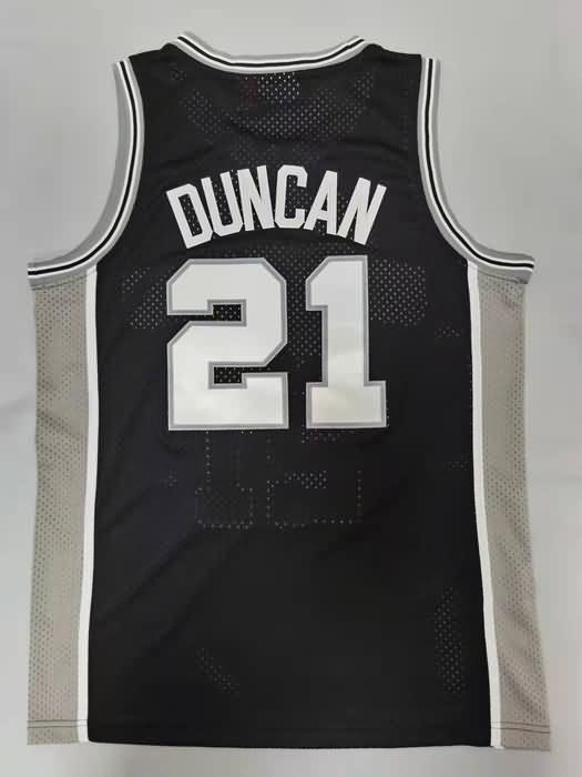 San Antonio Spurs 1998/99 Black #21 DUNCAN Classics Basketball Jersey 02 (Stitched)
