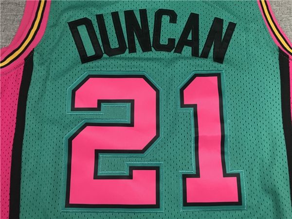 1998/99 San Antonio Spurs Green #21 DUNCAN Classics Basketball Jersey (Stitched)