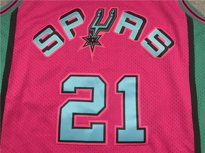 San Antonio Spurs 1998/99 Pink #21 DUNCAN Classics Basketball Jersey (Stitched)