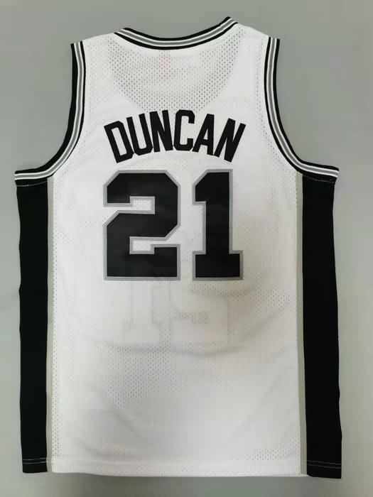 San Antonio Spurs 1998/99 White #21 DUNCAN Classics Basketball Jersey (Stitched)