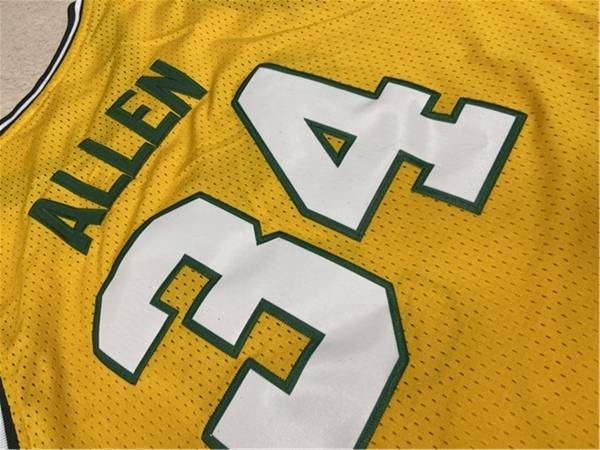 Seattle Sounders 2003/04 Yellow #34 ALLEN Classics Basketball Jersey (Stitched)