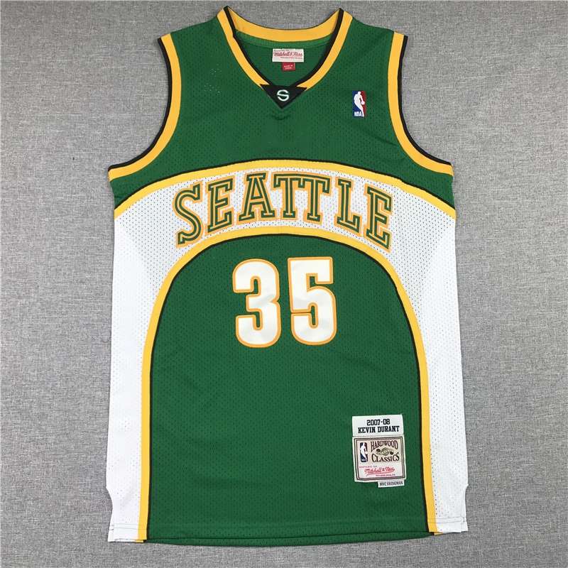 Seattle Sounders 2007/08 Green #35 DURANT Classics Basketball Jersey (Stitched)