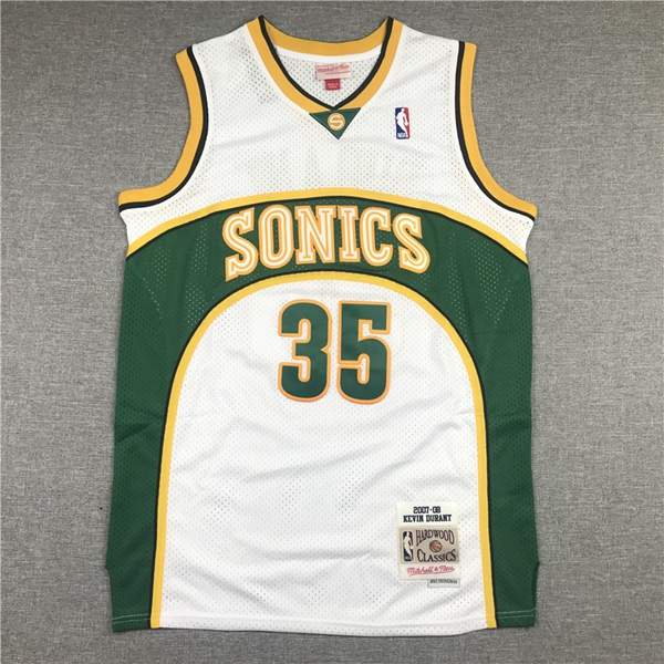 Seattle Sounders 2007/08 White #35 DURANT Classics Basketball Jersey (Stitched)