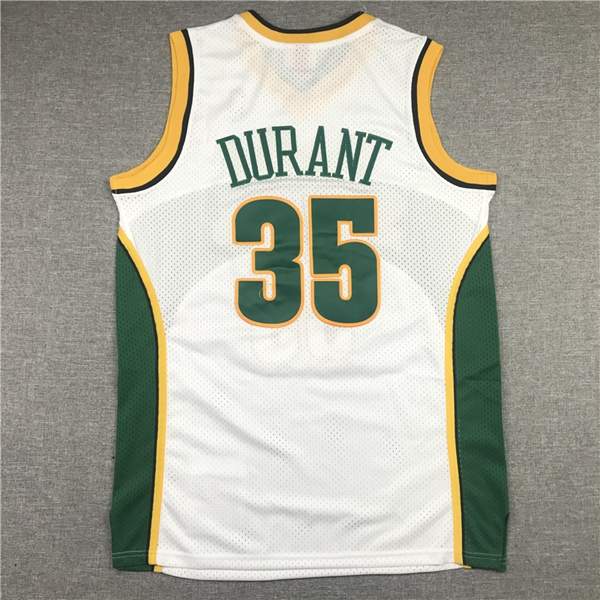Seattle Sounders 2007/08 White #35 DURANT Classics Basketball Jersey (Stitched)