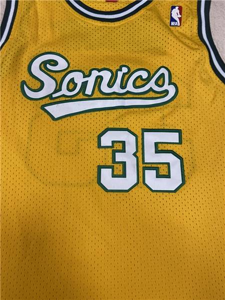 Seattle Sounders 2007/08 Yellow #35 DURANT Classics Basketball Jersey (Stitched)