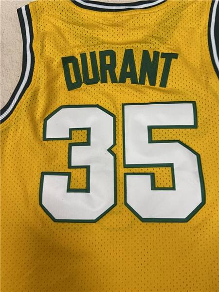 Seattle Sounders 2007/08 Yellow #35 DURANT Classics Basketball Jersey (Stitched)