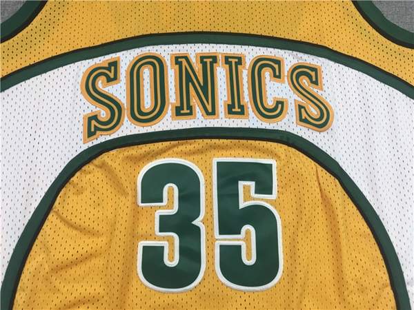 Seattle Sounders 2007/08 Yellow #35 DURANT Classics Basketball Jersey 02 (Stitched)