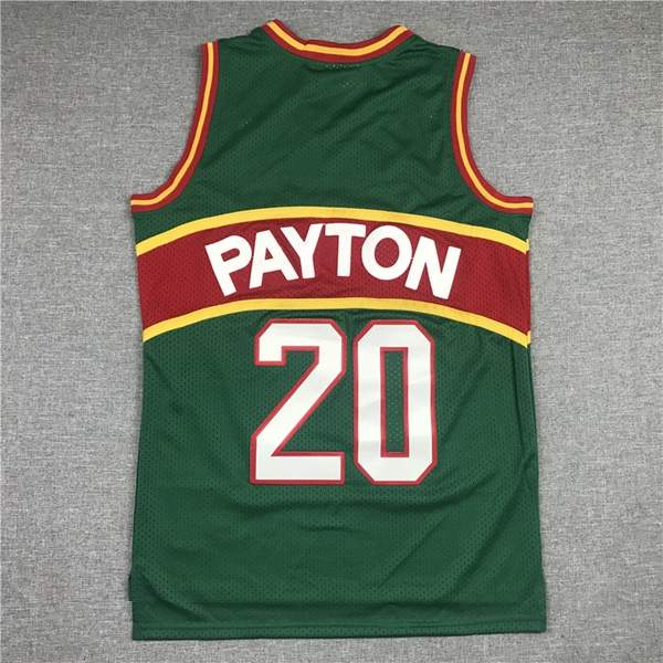 Seattle Sounders 1995/96 Green #20 PAYTON Classics Basketball Jersey 02 (Stitched)