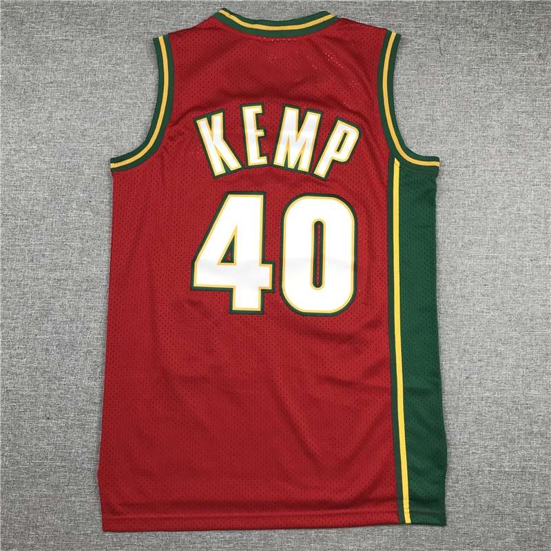 Seattle Sounders 1995/96 Red #40 KEMP Classics Basketball Jersey (Stitched)