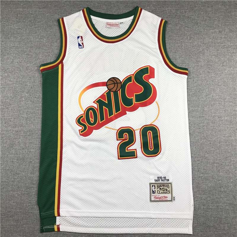 Seattle Sounders 1995/96 White #20 PAYTON Classics Basketball Jersey (Stitched)