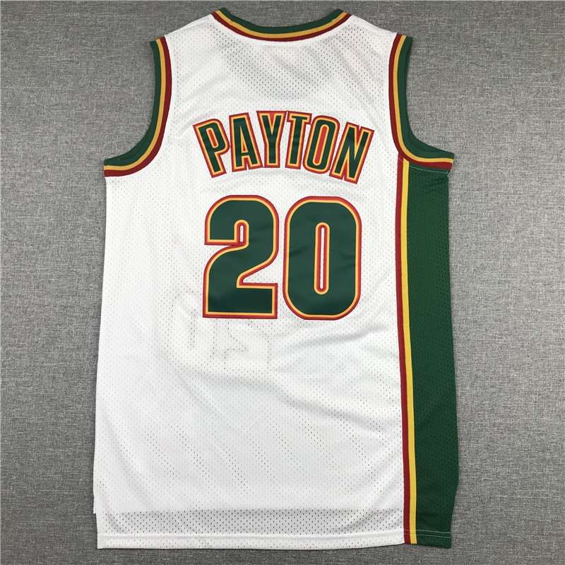 Seattle Sounders 1995/96 White #20 PAYTON Classics Basketball Jersey (Stitched)