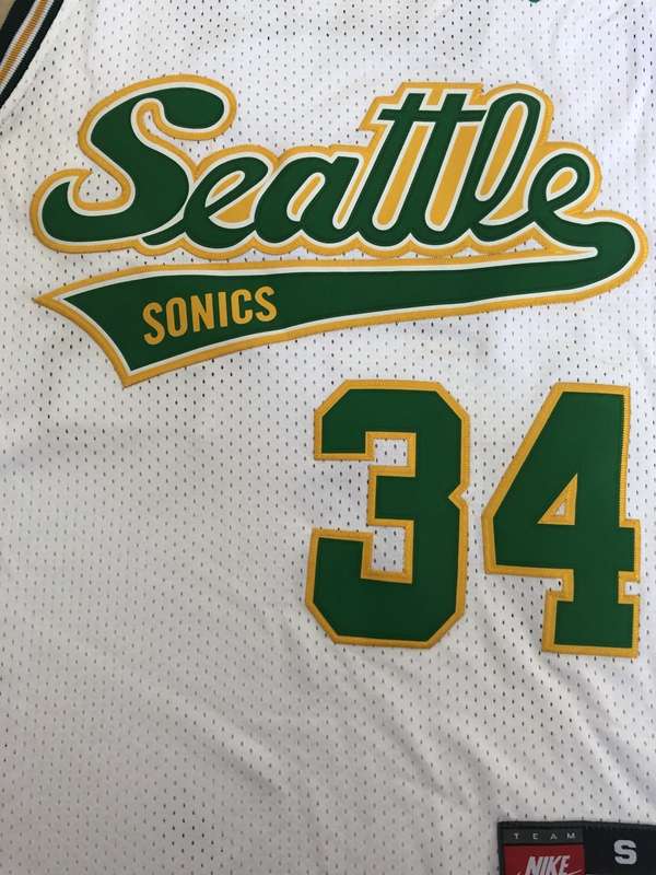 Seattle Sounders White #34 ALLEN Classics Basketball Jersey (Stitched)