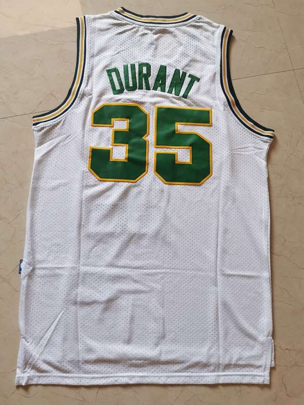 Seattle Sounders White #35 DURANT Classics Basketball Jersey 02 (Stitched)