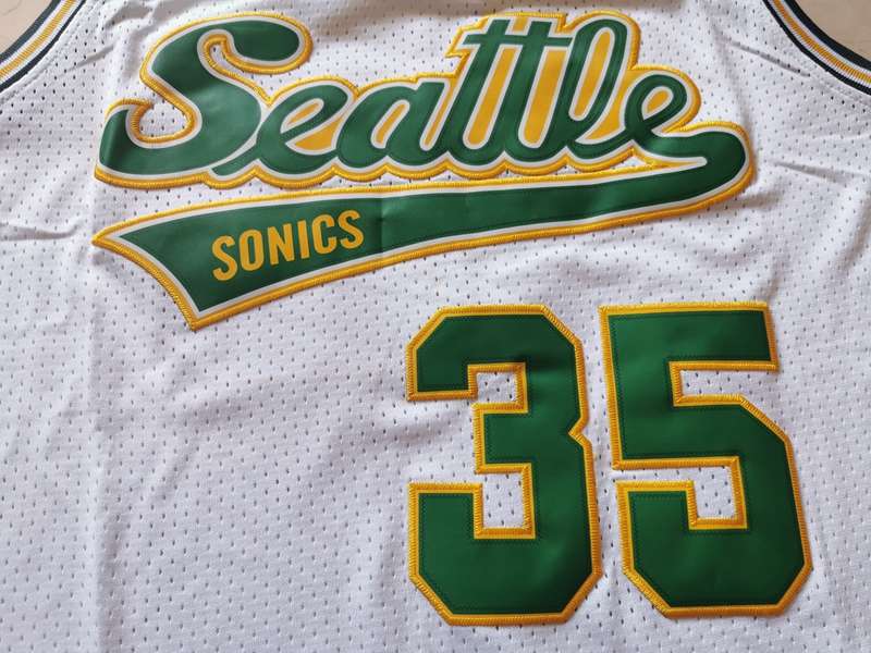 Seattle Sounders White #35 DURANT Classics Basketball Jersey 02 (Stitched)