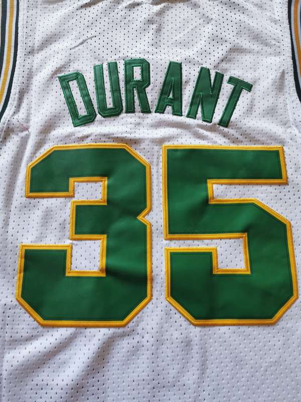 Seattle Sounders White #35 DURANT Classics Basketball Jersey 02 (Stitched)