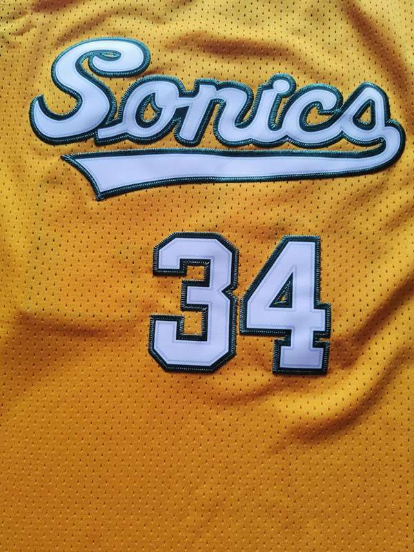 Seattle Sounders Yellow #34 ALLEN Classics Basketball Jersey (Stitched)