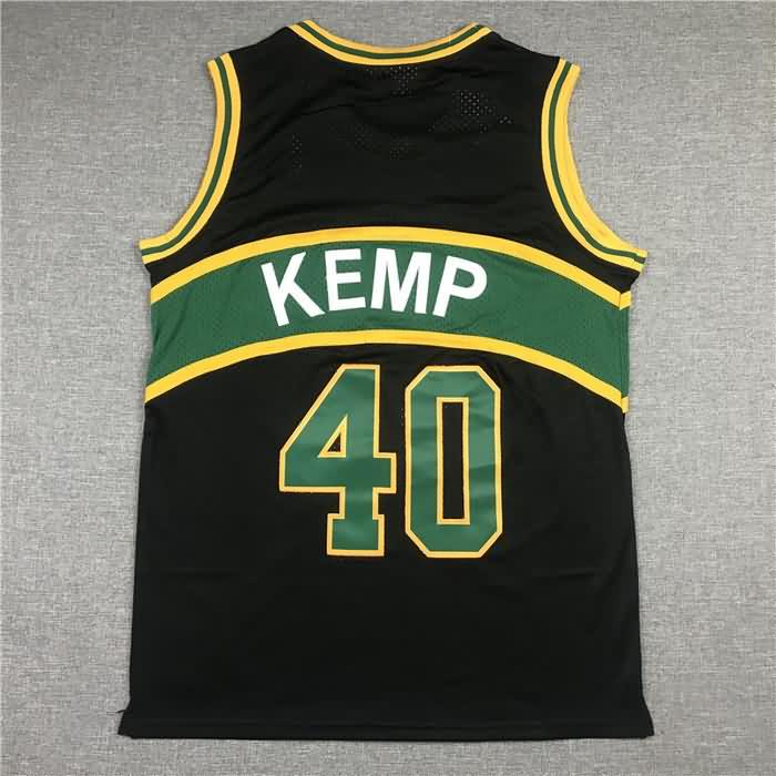 Seattle Sounders 1994/95 Black #40 KEMP Classics Basketball Jersey (Stitched)