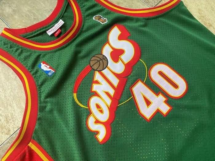 Seattle Sounders 1995/96 Green #40 KEMP Classics Basketball Jersey (Closely Stitched)