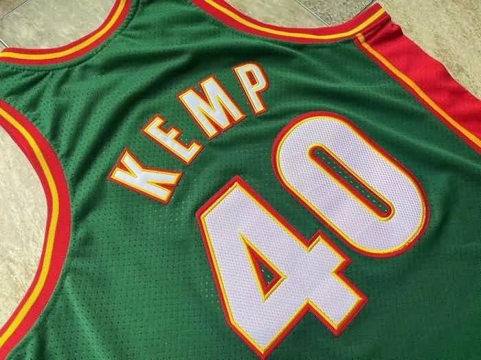 Seattle Sounders 1995/96 Green #40 KEMP Classics Basketball Jersey (Closely Stitched)