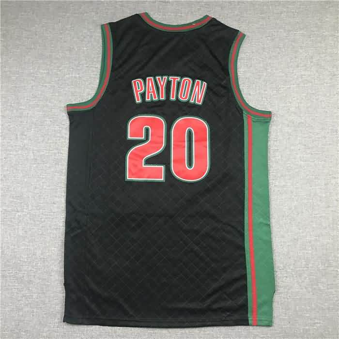 Seattle Sounders 1995/96 Black #20 PAYTON Classics Basketball Jersey 03 (Stitched)