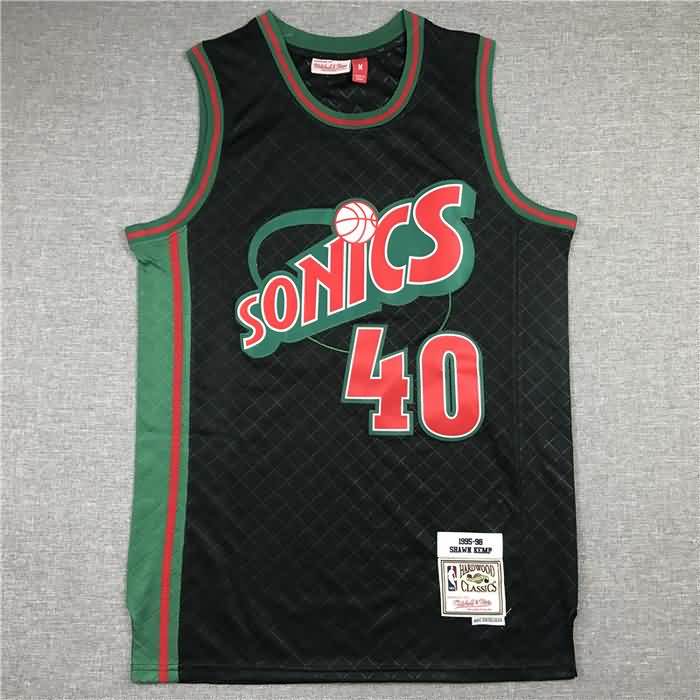 Seattle Sounders 1995/96 Black #40 KEMP Classics Basketball Jersey (Stitched)
