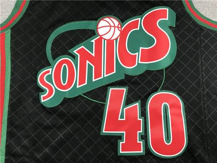 Seattle Sounders 1995/96 Black #40 KEMP Classics Basketball Jersey (Stitched)