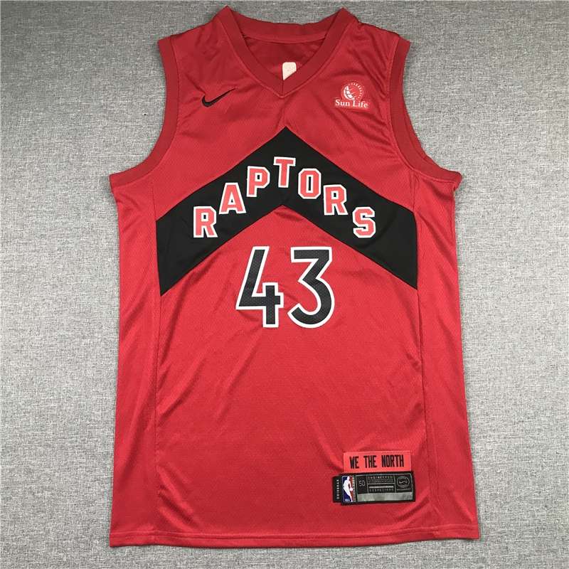 Toronto Raptors 20/21 Red #43 SIAKAM Basketball Jersey (Stitched)