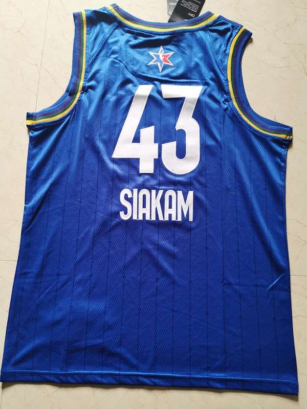 Toronto Raptors 2020 Blue #43 SIAKAM ALL-STAR Basketball Jersey (Stitched)