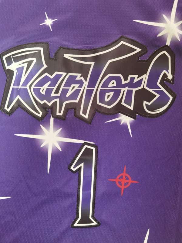 Toronto Raptors 2020 Purple #1 McGRADY Starry Basketball Jersey (Stitched)