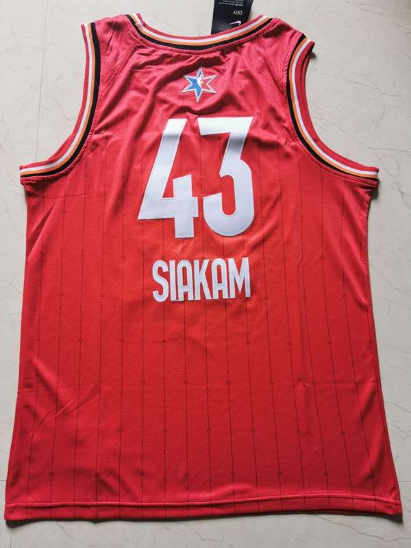 Toronto Raptors 2020 Red #43 SIAKAM ALL-STAR Basketball Jersey (Stitched)