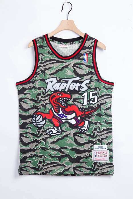 Toronto Raptors 1996/97 Camouflage #15 CARTER Classics Basketball Jersey (Stitched)