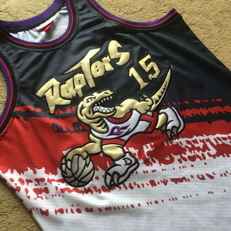 Toronto Raptors 1998/99 Black White #15 CARTER Classics Basketball Jersey (Closely Stitched)