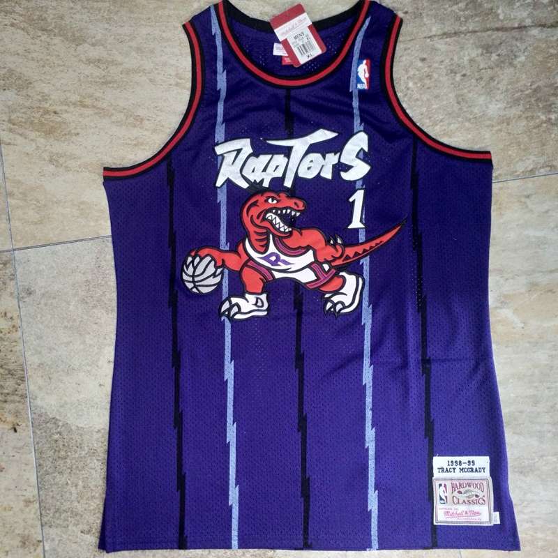 Toronto Raptors 1998/99 Purple #1 McGRADY Classics Basketball Jersey (Closely Stitched)