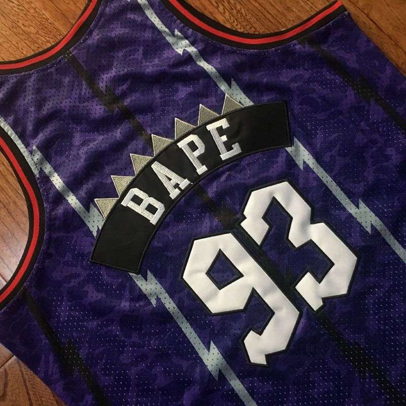 Toronto Raptors 1998/99 Purple #93 BAPE Classics Basketball Jersey (Closely Stitched)