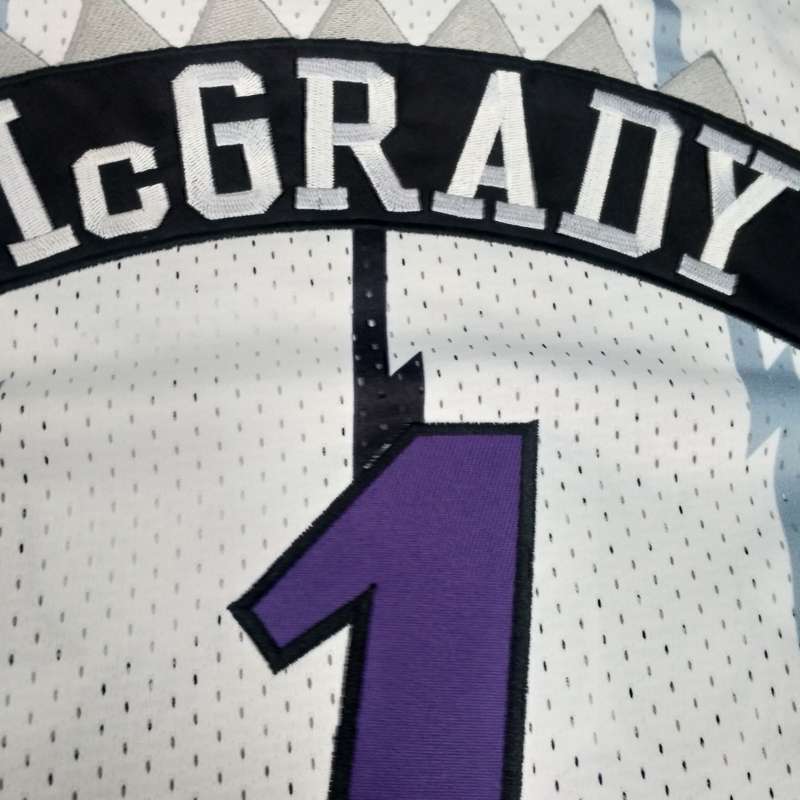 Toronto Raptors 1998/99 White #1 McGRADY Classics Basketball Jersey (Closely Stitched)