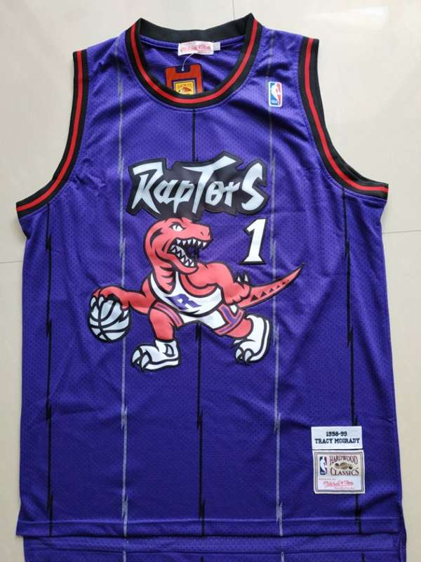 Toronto Raptors 1998/99 Purple #1 McGRADY Classics Basketball Jersey (Stitched)